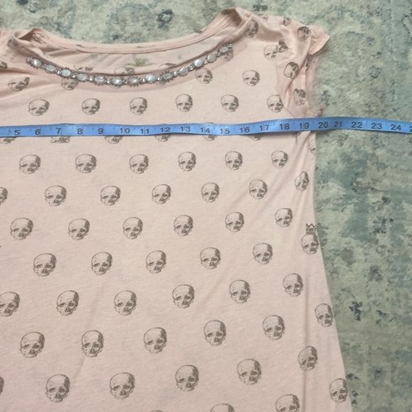 Princess Vera Wang Beaded Pink Skull Tee - Picture 5 of 9